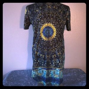 21 men kaleidoscope tribal longline T-shirt